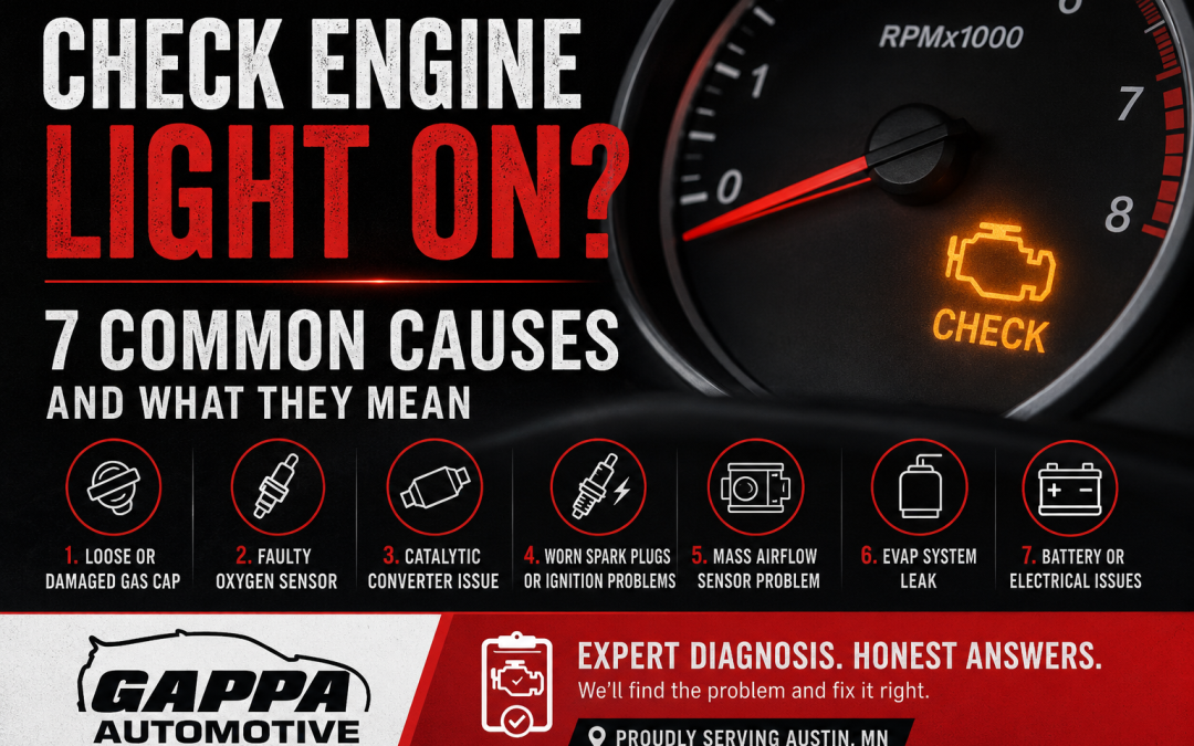 Check Engine Light On? 7 Common Causes and What They Mean